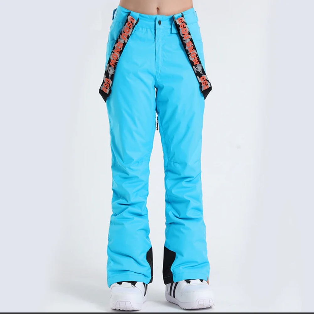 NWOT Gsou Snow 10k Highland Ski Pants Bibs Detachable Suspenders Size Large